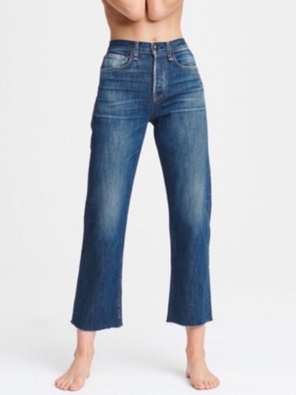 Rag & Bone Maya High-Rise Ankle Straight Jeans in Derby Size 26
